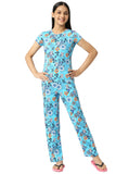 Girls All Over Printed Top &  Pant (Pack of 1) Night Suit Set