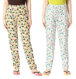 ZEBU Women's  All Over Printed Pant (Pack of 2 ) Combo