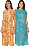 Zebu All Over Printed Round Neck Half Sleeve nightdress (pack of 2)