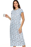 Zebu All Over Printed Round Neck Half Sleeve nightdress (pack of 1)