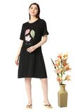 Zebu Round Neck Half Sleeve nightdress