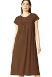 Zebu Solid Round Neck Half Sleeve nightdress (pack of 1)