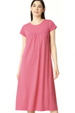 Zebu Solid Round Neck Half Sleeve nightdress (pack of 1)
