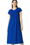 Zebu Solid Round Neck Half Sleeve nightdress (pack of 1)