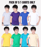 T-SHIRTS (2-3Y TO 8-9Y PACK OF 5)(10-11Y TO 16-17Y PACK OF 4)