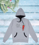 Sini Mini Girl's Typographic Printed Hooded Pullover Sweatshirt