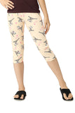 SINI MINI Girls All Over Printed Capri (Pack Of One)