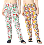 ZEBU Women's  All Over Printed Pant (Pack of 2 ) Combo