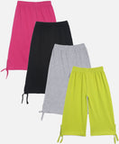 SINI MINI trendy pure cotton capri (Pack of 4)