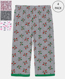 SINI MINI trendy pure cotton printed capri (Pack of 4)