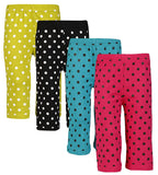 SINI MINI trendy pure cotton polka dot capri (Pack of 4)