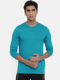 Zebu Men's Solid Round Neck Cotton Full Sleeve T-shirt (pack of 1)