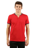 Zebu Men's Solid Henley Neck  Cotton T-shirt (pack of 1)